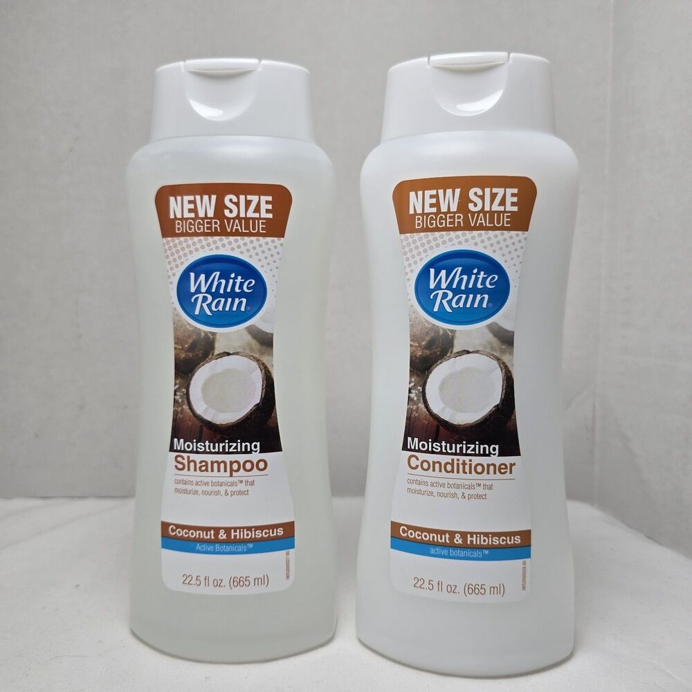 White Rain Moisturizing Shampoo & Conditioner Pair Coconut & Hibiscus 22.5 fl oz